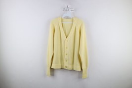 Vtg 50s 60s Streetwear Mens Medium Blank Kurt Cobain Knit Cardigan Sweater USA - £63.26 GBP