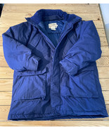 cabelas Men’s full zip goose down puffer coat size L blue HG - £54.13 GBP