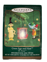 2000 Hallmark Green Eggs and Ham Christmas 3 Ornaments  Miniature Keepsake - £15.73 GBP