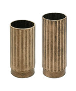 Ribbed Copper Metal Cylinder Vase (Set of 2) - $81.23 CAD