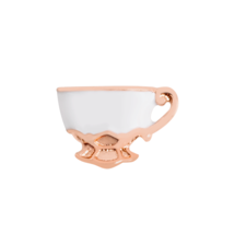 Origami Owl Charm (New) Rose Gold &amp; White Tea Cup - (CH3480) - £7.02 GBP