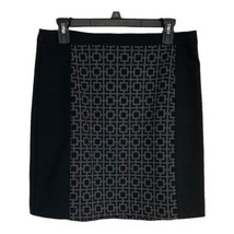 Laundry by Shelli Secal Womens Skirt Size 10 Black Geometric Zipper Stretch - £19.73 GBP