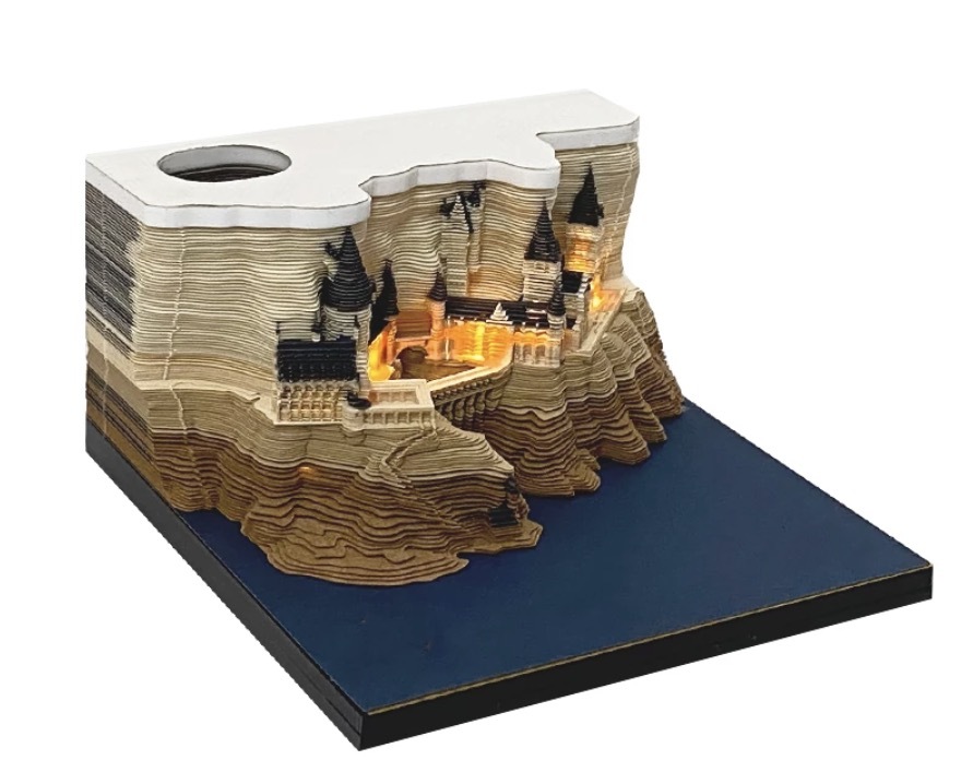 Omoshiroi Block 3D Memo Pads  Note Paper Castle with Lights Art  Harry P... - $49.99