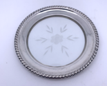 Vintage BEAUTIFUL Crystal Cut Glass STERLING Silver Rim Plate 5-1/2&quot; No ... - $56.95
