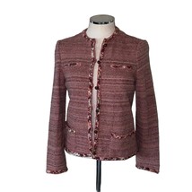 Vintage Castleberry Multicolor Tweed Knit Sweater Jacket Women’s Size 10 - £43.63 GBP