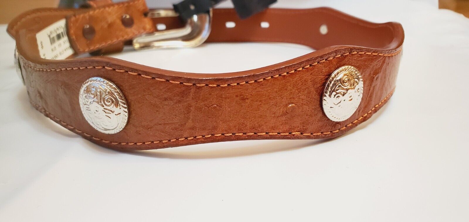 Faded Glory Boy&#39;s Western Belt Size SMALL (20-22) Tan With Silver Accent... - $11.64