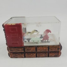 Vintage Kurt Adler Hard Plastic Santa’s Workshop Snow Globe Missing Parts  - $6.79