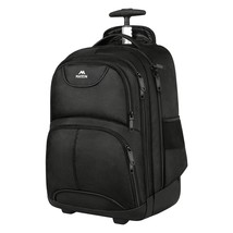 Rolling Backpack, 17 Inch Water Resistant Wheeled Laptop Backpack, Carry... - £107.76 GBP