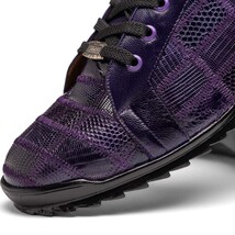 Bari Genuine Lizard Fashion Sneaker Sporty Shoes Purple image 3