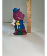 Vintage 1992 Barney Baseball Coin Piggy Bank Purple Dinosaur Figure Chil... - £9.31 GBP