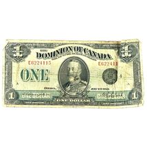 1923 Dominion of Canada $1 One-Dollar Banknote King George V Fine Condition - $94.05