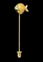 Vintage Tropical Fish Gold Tone Lapel Stick Pin Unisex Collectible - $7.00