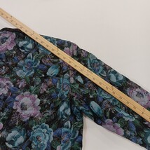 Women's Multicolor Front Button Floral Quilted Puffer Jacket Measured Chest 38" image 7