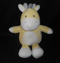 10&quot; Carter&#39;s Yellow &amp; Gray Baby Giraffe Stuffed Animal Plush Toy Lovey # 61195 - £36.66 GBP