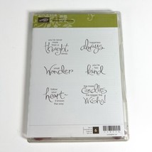 Stampin Up Whimsical Words Rubber Unmounted Stamp Set - £5.46 GBP