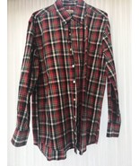 Men&#39;s Barry Bricken Gorgeous Red Plaid Size L Long Sleeve Ships N 24h - $413.58 MXN