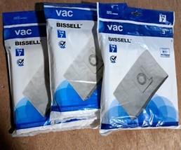 Lot Of 3 Vacuum Bags Bissel 1/4 7 Lift-Off Plus Power Force Power Glide Power Tank - £10.43 GBP