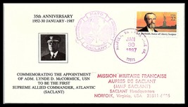 1987 US Cover - 35th Anniv Appointment Admiral McCormick SACLANT Command... - £2.31 GBP