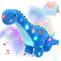 Led Musical Dinosaur Stuffed Diplodocus Animal Floppy Singing Light Up - £37.34 GBP
