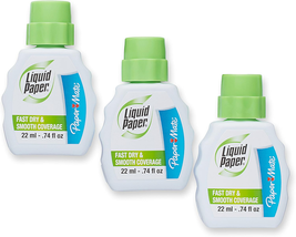 Liquid Paper Fast Dry Correction Fluid 22 Ml 3 Count - $16.22