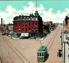 Elgin IL Intersection of Grove Ave Douglas Ave Chicago Street UNP UDB Postcard - £2.18 GBP