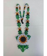 multicolour Fresh FLOWER design seeds beads native american necklace jew... - £20.32 GBP