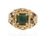 Emerald Women&#39;s Fashion Ring 14kt Yellow Gold 322804 - £360.02 GBP