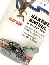 Eagle Claw No. 5 Barrel Swivel Fishing Lure With Safety Snap QTY 5 NIB - £7.90 GBP