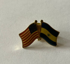El Salvador Flag USA Lapel Pin Crossed Friendship Hat Cap Shirt Tie - £5.34 GBP