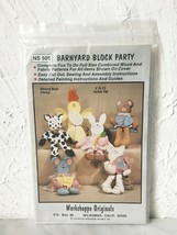 Workshoppe Originals Barnyard Block Party Wood Fabric Patterns NS505 Bun... - £10.42 GBP