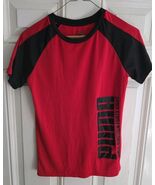 Puma Boys Tshirt Size M (10-12) Red Black - $10.66
