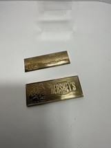 Vintage Set/2 Metal Hershey Bar 100th Anniversary 1994 Paperweights - £11.95 GBP