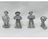 Lot Of (4) Hovels 25mm Western Men With Hats Carrying Objects Metal Mini... - $31.67