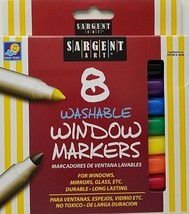 Glass Mirror Window Markers Washable 8 Colors/Pk - £4.74 GBP
