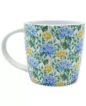 TMD HOLDINGS Blue Golden Hydrangeas Lovisa Mug 18 oz Mugs, Set of 4 NEW - $22.99