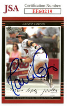 Javy Lopez signed 2002 Bowman Baseball On Card Auto #17- JSA #EE60219 (Atlanta B - £18.70 GBP