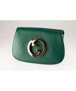 Gucci Blondie Shoulder Bag Green Leather Gold Hardware Box and Dustbag - $38,557.03 MXN