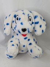 Blue White Polka Dot Dog Plush Puppy 8 Inch Steven Smith Stuffed Animal Toy - £16.36 GBP