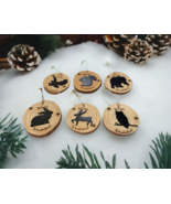 3-D Silhouette Wood Wildlife Ornaments Holiday Ornaments Farmhouse Decor... - £7.85 GBP