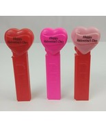 Vintage Lot of 3 Pez Dispensers Different Valentines Hearts No Feet Rare... - $8.72