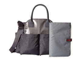 Skip Hop Chelsea Downtown Chic Satchel Diaper Bag Baby Bag, Charcoal Shimmer - £78.28 GBP