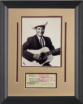 Ernest Tubb signed 1975 Cancelled Bank Check Matted w/ Photo w/ Custom Framing 1 - £255.61 GBP