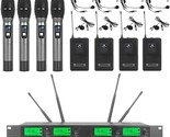 Wireless Microphone System Frequency A 8 Channel Microphone Uhf 4 Handhe... - $646.99
