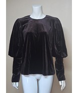 Sunday In Brooklyn Anthropologie Velvet Puff Sleeve Top Women Size 1 X NEW - €33,90 EUR