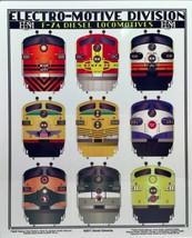 Railroad Sign - Nine Western American F-7 Diesel Locomotive Train Daniel Edwards - $28.49