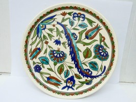 Vintage Turkish Kütahya Studio Pottery Hand-Painted Plate, Marked, D 21.... - $105.57
