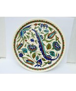 Vintage Turkish Kütahya Studio Pottery Hand-Painted Plate, Marked, D 21.... - $105.57