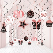 Birthday Party Decorations, Birthday Party Rose Gold Hanging Swirls Ceiling Deco - £15.97 GBP