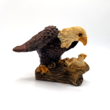 Vintage Bald Eagle Figurine IAW 1998  Figure Nest Baby Log Nature Bird Figure - £15.77 GBP