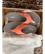 BNIB Clarks Wave 2.0 Sea Women&#39;s flip flops, Peach Combi, Pick size/widt... - $54.88 CAD